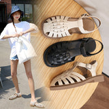LOURDASPREC-New Fashion Summer Beach Shoes Sandals Women's Retro Easy Matching Increased Big Head Sandals