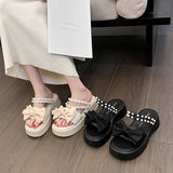 LOURDASPREC-New Fashion Summer Beach Shoes Sandals Women's Outer Wear Chunky Two-way Platform Plus Sandals