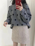 Lourdasprec-Women Sweater Womens Winter Sweaters Pullover Traf Female Knitting Overszie Long Sleeve Loose Knitted Outerwear Ropa De Mujer