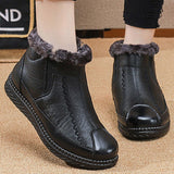 LOURDASPREC Snow Boots Women Casual Women Shoes Platform Shoes For Women New Keep Warm Shoes Woman Flat Fur Winter Footwear Botas Mujer