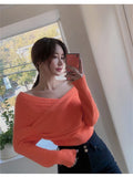 Lourdasprec-Women Sweater Womens Winter Sweaters Pullover Traf Female Knitting Overszie Long Sleeve Loose Knitted Outerwear Ropa De Mujer