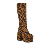 LOURDASPREC-new trends shoes seasonal shoes Leopard Print High Boots