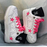 LOURDASPREC-new trends shoes seasonal shoes Aesthetic Pink Star Sneakers