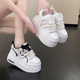 LOURDASPREC-WOMEN'S SHOES CASUAL SHOES VERSATILE SHOES Big White Platform Sneakers