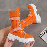 LOURDASPREC-WOMEN'S SHOES CASUAL SHOES VERSATILE SHOES Orange Boots Techwear