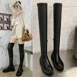 LOURDASPREC-new trends shoes seasonal shoes Square Heel Over The Knee Long Boots