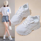 LOURDASPREC-WOMEN'S SHOES CASUAL SHOES VERSATILE SHOES Chunky white platform sneakers