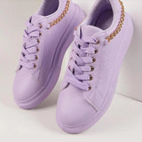 LOURDASPREC-new trends shoes seasonal shoes Thick Sole Metal Chain Casual Sports Sneakers