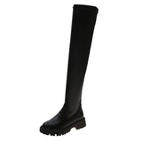 LOURDASPREC-new trends shoes seasonal shoes Square Heel Over The Knee Long Boots