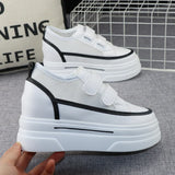 LOURDASPREC-WOMEN'S SHOES CASUAL SHOES VERSATILE SHOES High Platform Sneakers White