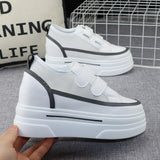 LOURDASPREC-WOMEN'S SHOES CASUAL SHOES VERSATILE SHOES High Platform Sneakers White