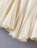 LOURDASPREC-Vacation Outfits Ins Style Pleated Bandeau Cami White Wedding Guest Short Dresses