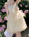 LOURDASPREC-Vacation Outfits Ins Style Three-dimensional Rose Bandeau Wedding Bridesmaid Dress