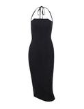 LOURDASPREC-Vacation Outfits Ins Style Halter Neck Corset Slim Fit Dress