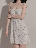 LOURDASPREC-Vacation Outfits Ins Style Cute Girly Floral Suspender Dress