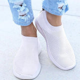 LOURDASPREC- Eco-Friendly Slip-On Mesh White Sneakers