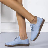 LOURDASPREC- Lace Up Platform Leather Sneakers