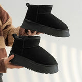 LOURDASPREC- Eco-Friendly Suede Fur Chelsea Ankle Boots