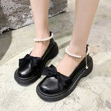 LOURDASPREC- Fashionable Mary Janes with Thick Platforms and Bows