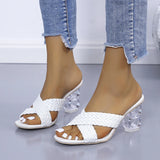 LOURDASPREC- Eco-Friendly Transparent High Heels Sandals