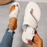 LOURDASPREC- Casual Beach Flip Flop Sandals: Buckle Rome Slides