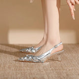 LOURDASPREC- Designer Bling Thin Heel Pumps