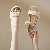 LOURDASPREC- Pearl Chain Platform Sandals