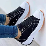 LOURDASPREC- Casual Platform Lace-Up Sneakers