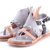 LOURDASPREC- Casual Summer Wedges: Comfy Peep Toe Print Sandals