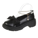 LOURDASPREC- Fashionable Mary Janes with Thick Platforms and Bows