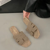 LOURDASPREC- Flat Non-Slip Open Toe Beach Slippers