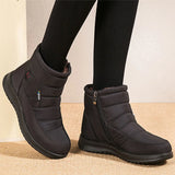 LOURDASPREC- Waterproof Black Ankle Snow Boots