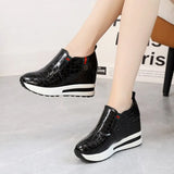 LOURDASPREC- Height Increasing Slip-On Wedge Sneakers