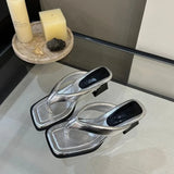 LOURDASPREC- High Quality PU Leather Slides: Soft Narrow Band Summer Sandals