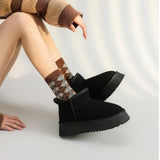 LOURDASPREC- Eco-Friendly Suede Fur Chelsea Ankle Boots