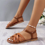 LOURDASPREC- Flat Roman Strap Sandals