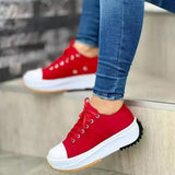 LOURDASPREC- Casual Platform Lace-Up Sneakers