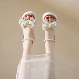 LOURDASPREC- Elegant Pearl Bowknot Summer Sandals