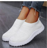 LOURDASPREC- Lightweight White Knitting Sock Flat