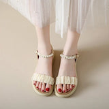 LOURDASPREC- Pearl Chain Platform Sandals