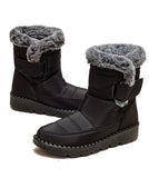 LOURDASPREC- Elegant Low-Heel Fur Mid-Calf Snow Boots