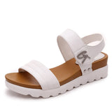 LOURDASPREC- Casual Leather Flat Gladiator Sandals: Comfortable