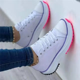 LOURDASPREC- Casual Platform Lace-Up Sneakers