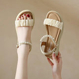 LOURDASPREC- Pearl Chain Platform Sandals