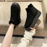 LOURDASPREC- Eco-Friendly Fur-Lined Suede Winter Ankle Boots