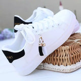 LOURDASPREC- Breathable Mesh Sneakers: Casual White Vulcanized Sports Shoes