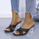 LOURDASPREC- Eco-Friendly Transparent High Heels Sandals