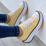 LOURDASPREC- Casual Platform Lace-Up Sneakers