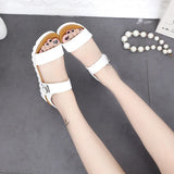 LOURDASPREC- Casual Leather Flat Gladiator Sandals: Comfortable