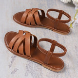 LOURDASPREC- Flat Roman Strap Sandals